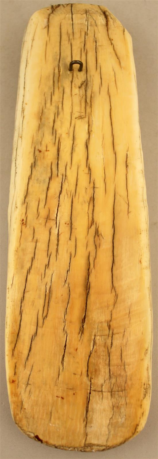 A 19th century west African ivory plaque, 8in.